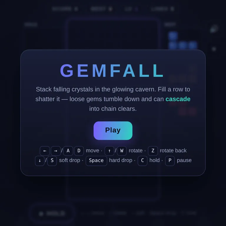 Gemfall browser game preview