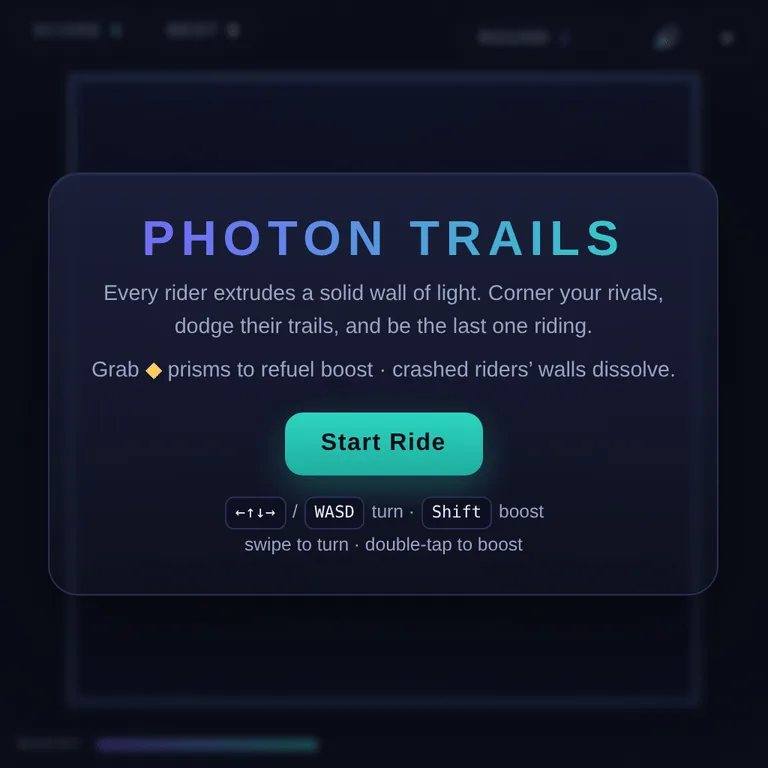 Photon Trails browser game preview