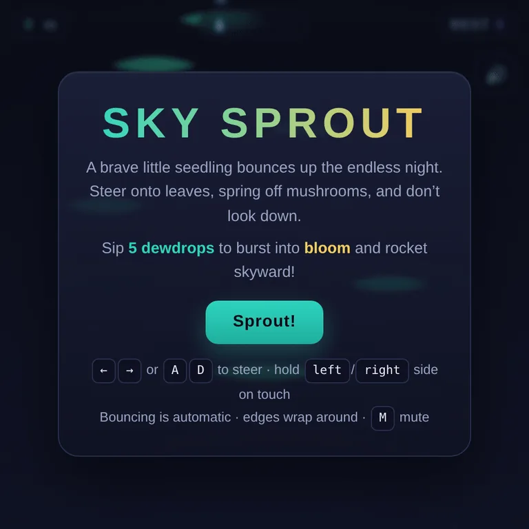 Sky Sprout browser game preview