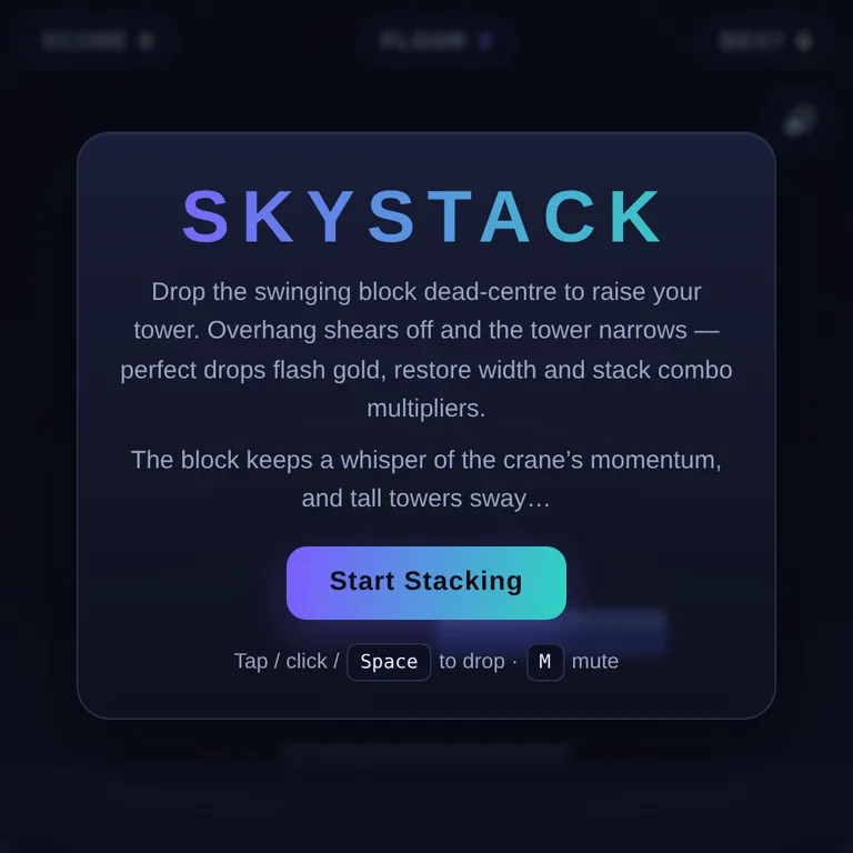 Skystack browser game preview