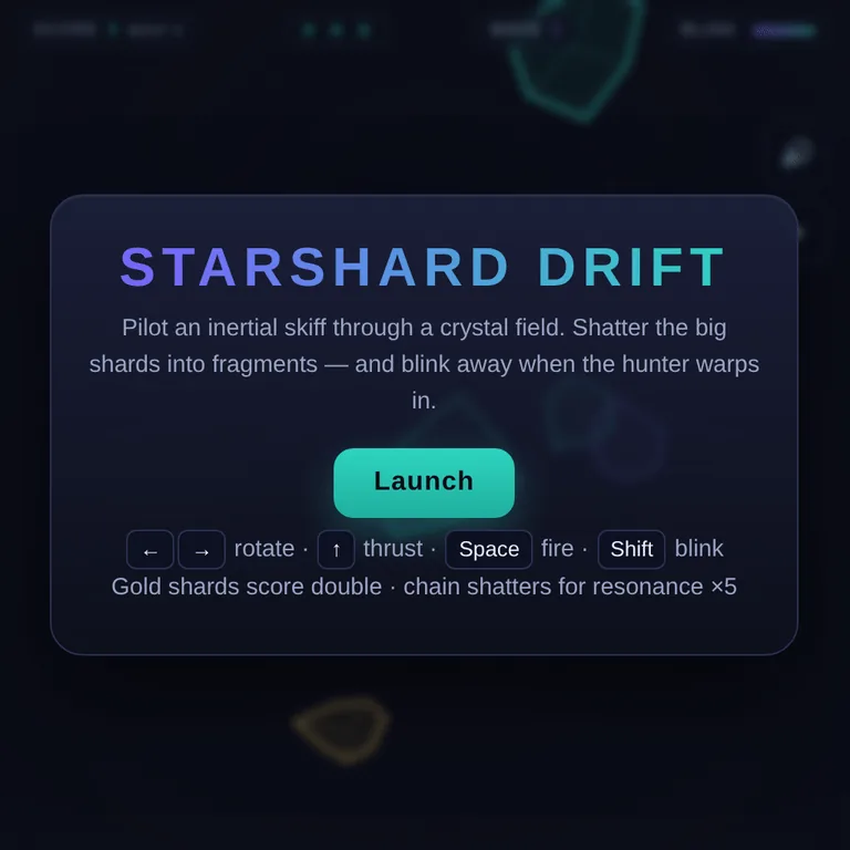 Starshard Drift browser game preview