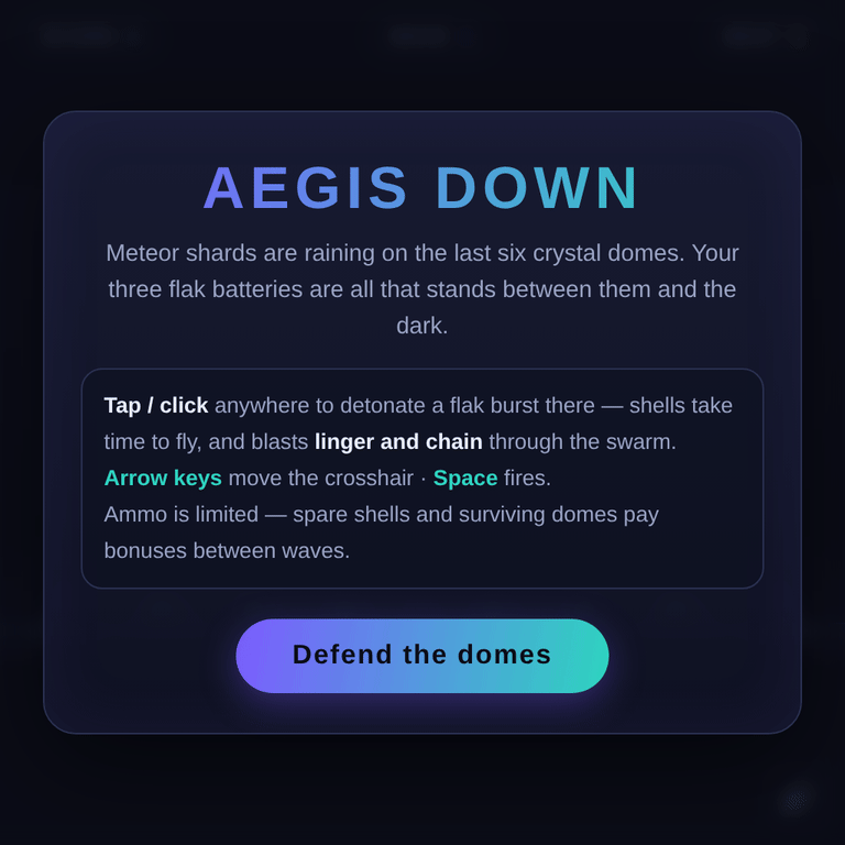 Aegis Down browser game cover
