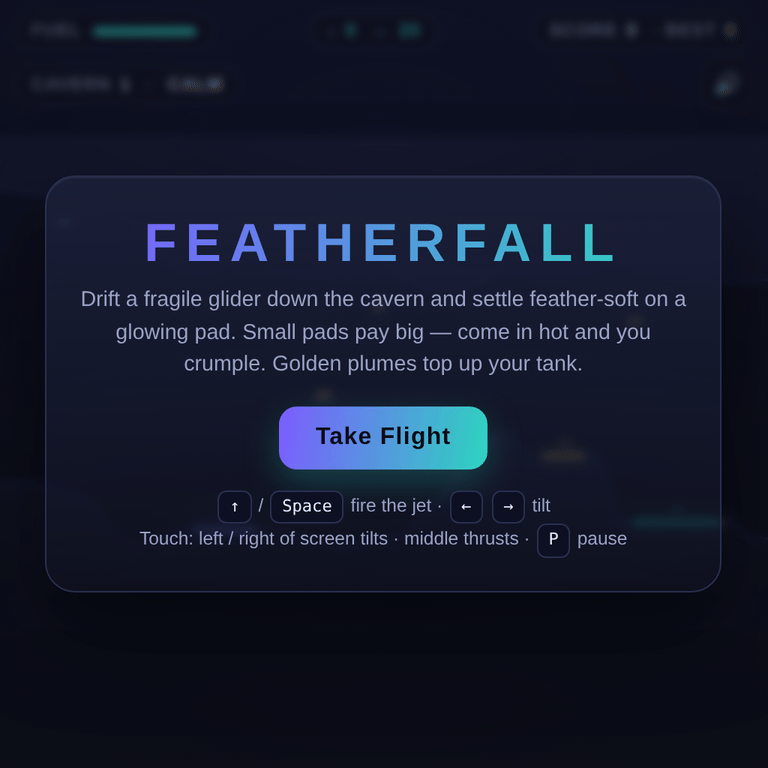 Featherfall browser game cover