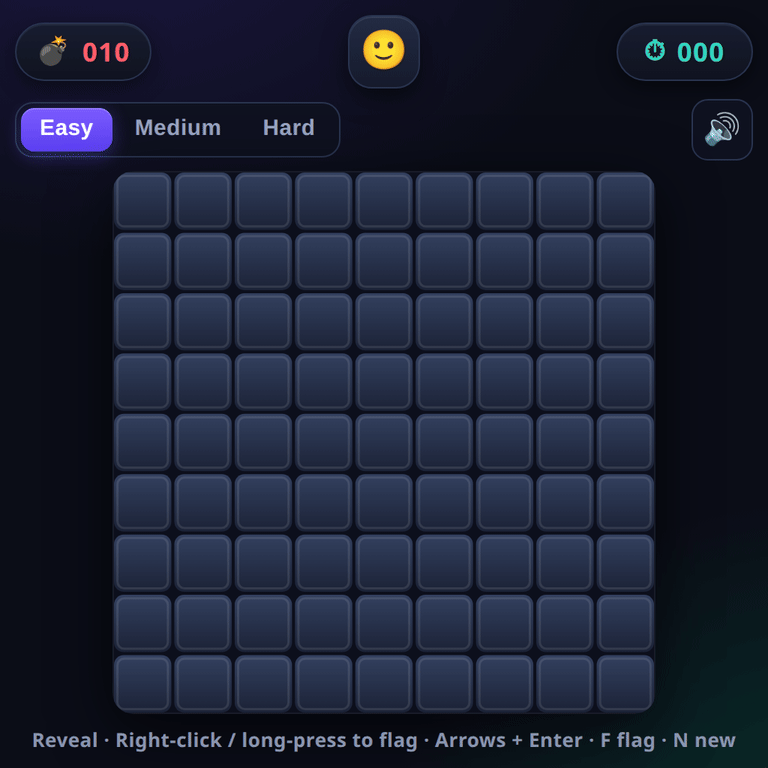 Minesweeper browser game cover