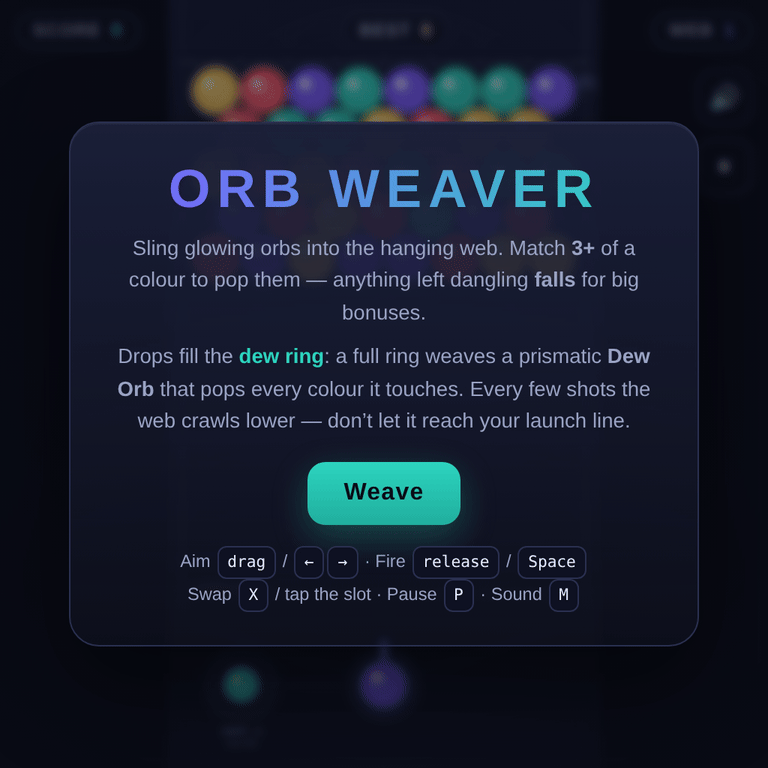 Orb Weaver browser game cover