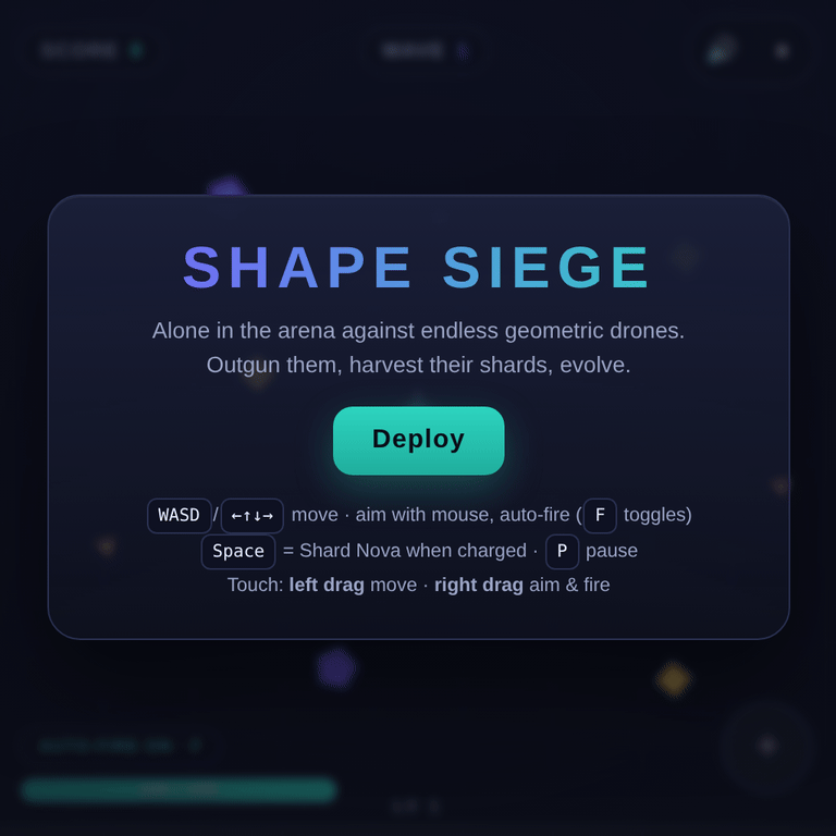 Shape Siege browser game cover