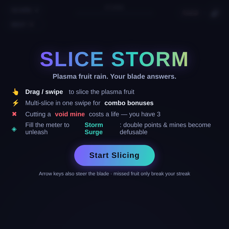 Slice Storm browser game cover