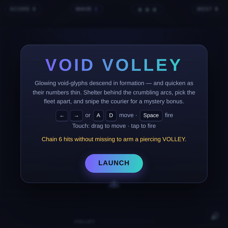 Void Volley browser game cover